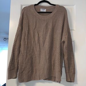 XL Old Navy Tunic Length tan sweater